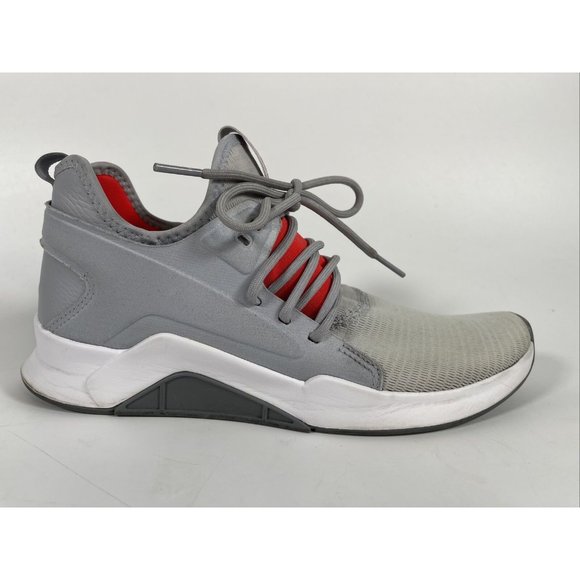 Reebok Mens CN6613 Canvas Low Top Lace Up Fashion Sneakers Size 7 Grey/Neon Red - Picture 4 of 15